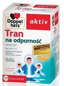 Zdjęcie Doppelherz aktiv Tran na odporność, 120 kaps