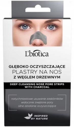 Zdjęcie L biotica plastry oczyszczające na nos z węglem 3 sztuki