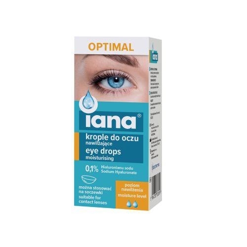 Zdjęcie Iana Optimal Krople do oczu nawilżające 0,1%HA, 10ml