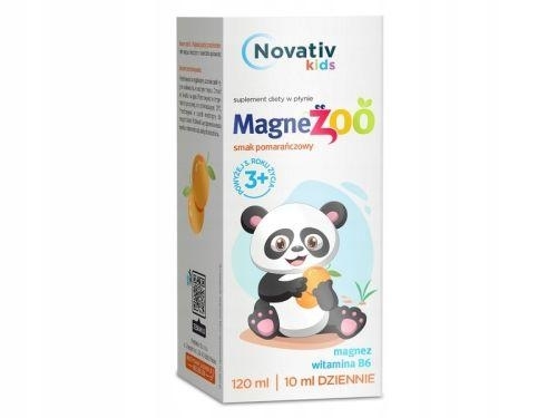 Zdjęcie Novativ Kids Magnezoo Płyn o smaku pomarańczowym, 120ml