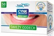 Zdjęcie Cynk organiczny Naturtabs Fresh Mint, 50 tabl.