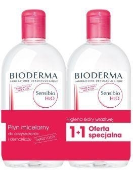 Zdjęcie BIODERMA SENSIBIO H2O Płyn micelarny 500ml+500ml