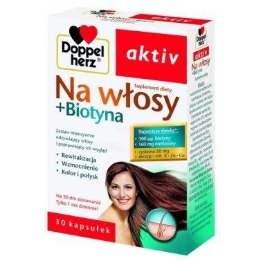 Zdjęcie Doppelherz aktiv Na włosy + Biotyna, 30 kaps