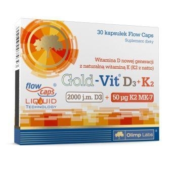 Zdjęcie Olimp Gold-Vit D3 2000 j.m.+K2 kaps. 30kap