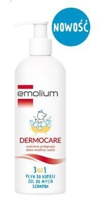 Zdjęcie EMOLIUM Dermocare 3w1 Płyn żel szampon 400ml