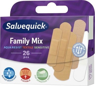 Zdjęcie Plastry SALVEQUICK Family Mix 26 szt.