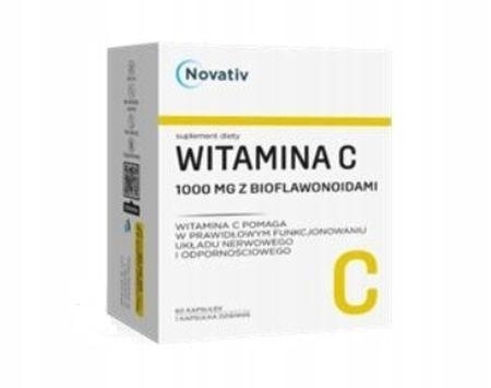 Zdjęcie Novativ Witamina C 1000 mg bioflawonoidami, 60 kaps