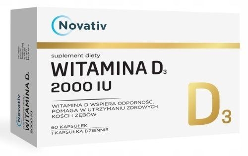 Zdjęcie Novativ Witamina D3 2000, 60kaps.