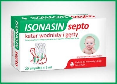 Zdjęcie Isonasin SEPTO katar wodnisty i gęsty krople 20amp x 5ml