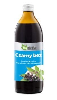 Zdjęcie Czarny Bez 100% Sok EkaMedica 500ml(butelka)