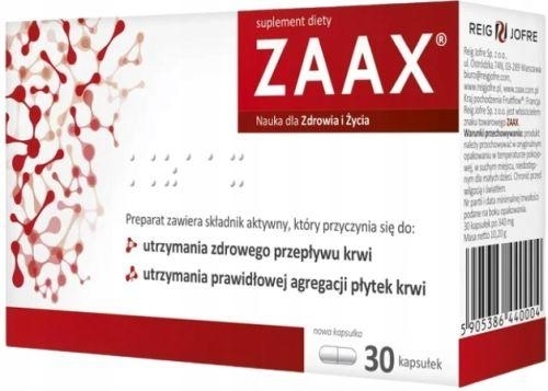 Zdjęcie Zaax na krążenie, 30 kaps.