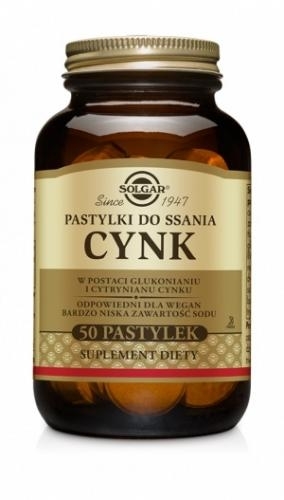 Zdjęcie SOLGAR Cynk do ssania pastylki 50 pastylek