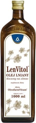 Zdjęcie LenVitol olej lniany budwigowy 500ML