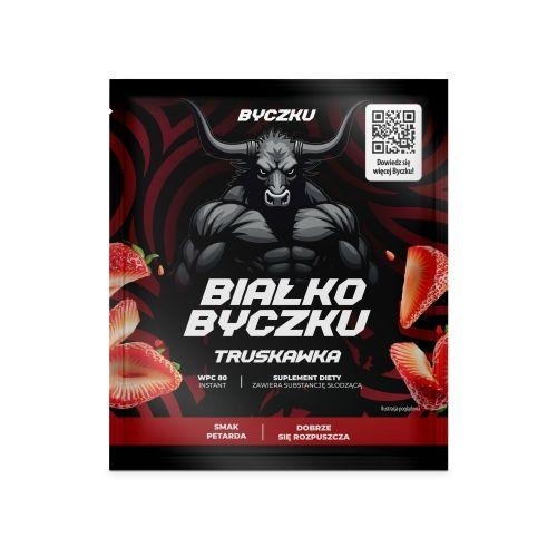 Zdjęcie Byczku Białko Byczku truskawka proszek 30g