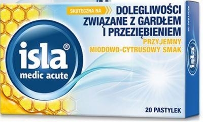 Zdjęcie Isla-Medic acute miodowo-cytrynowe, 20 pastylek