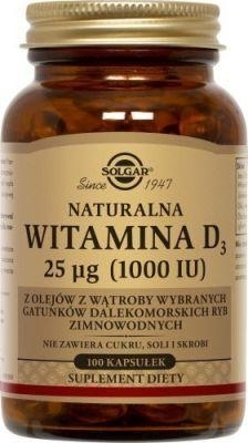 Zdjęcie SOLGAR Witamina D3 naturalna 25 mcg, 100kaps